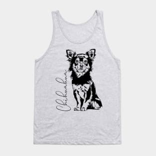 Chihuahua dog portrait Tank Top